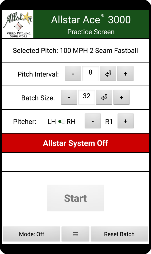 Allstar Simulators Ace 3000 Pitching Simulator