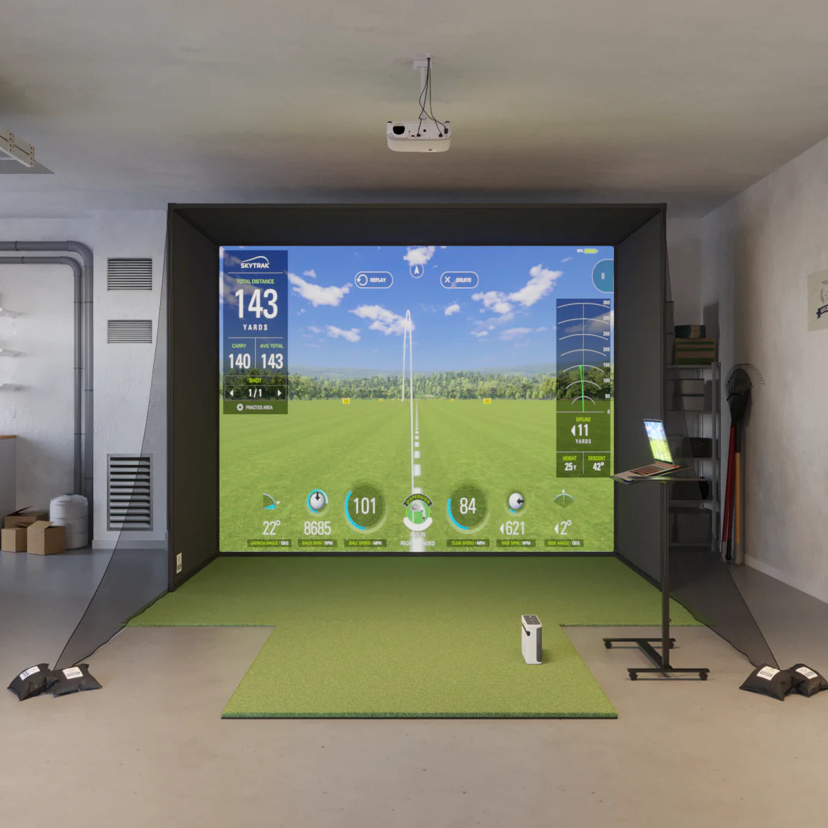 SkyTrak+ SwingBay Golf Simulator Package