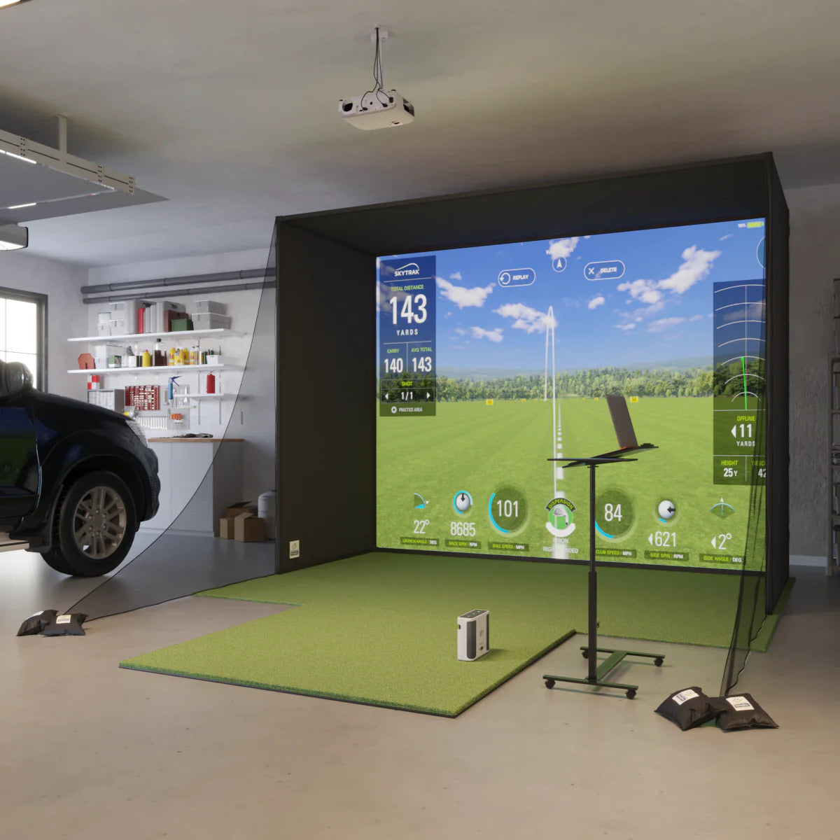 SkyTrak+ SwingBay Golf Simulator Package