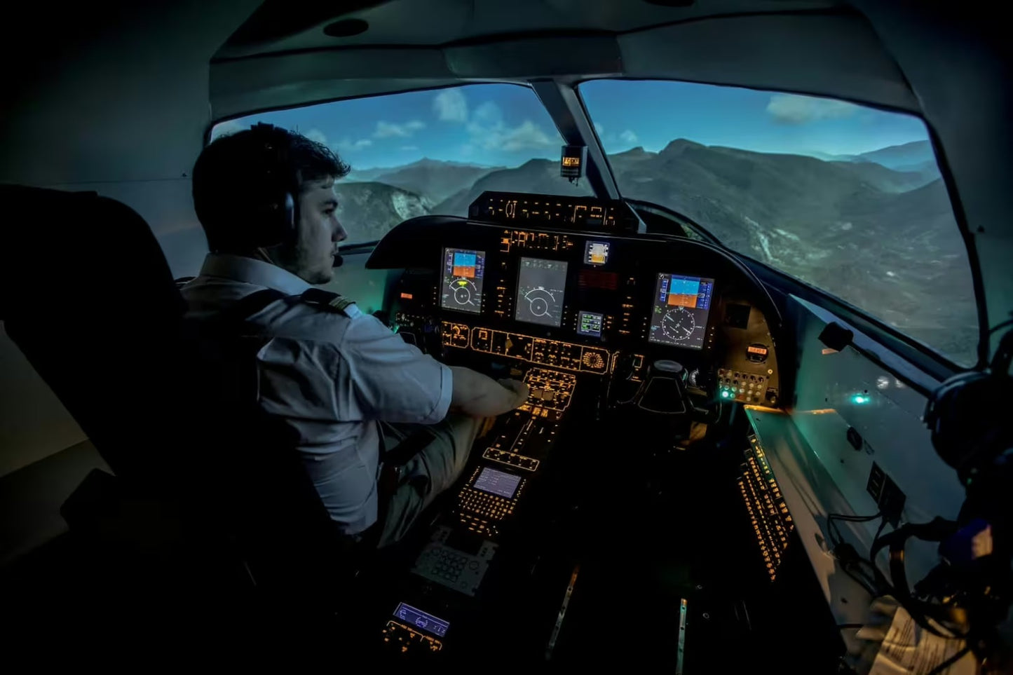 Entrol Piaggio Avanti Light Transport Aircraft Flight Simulator