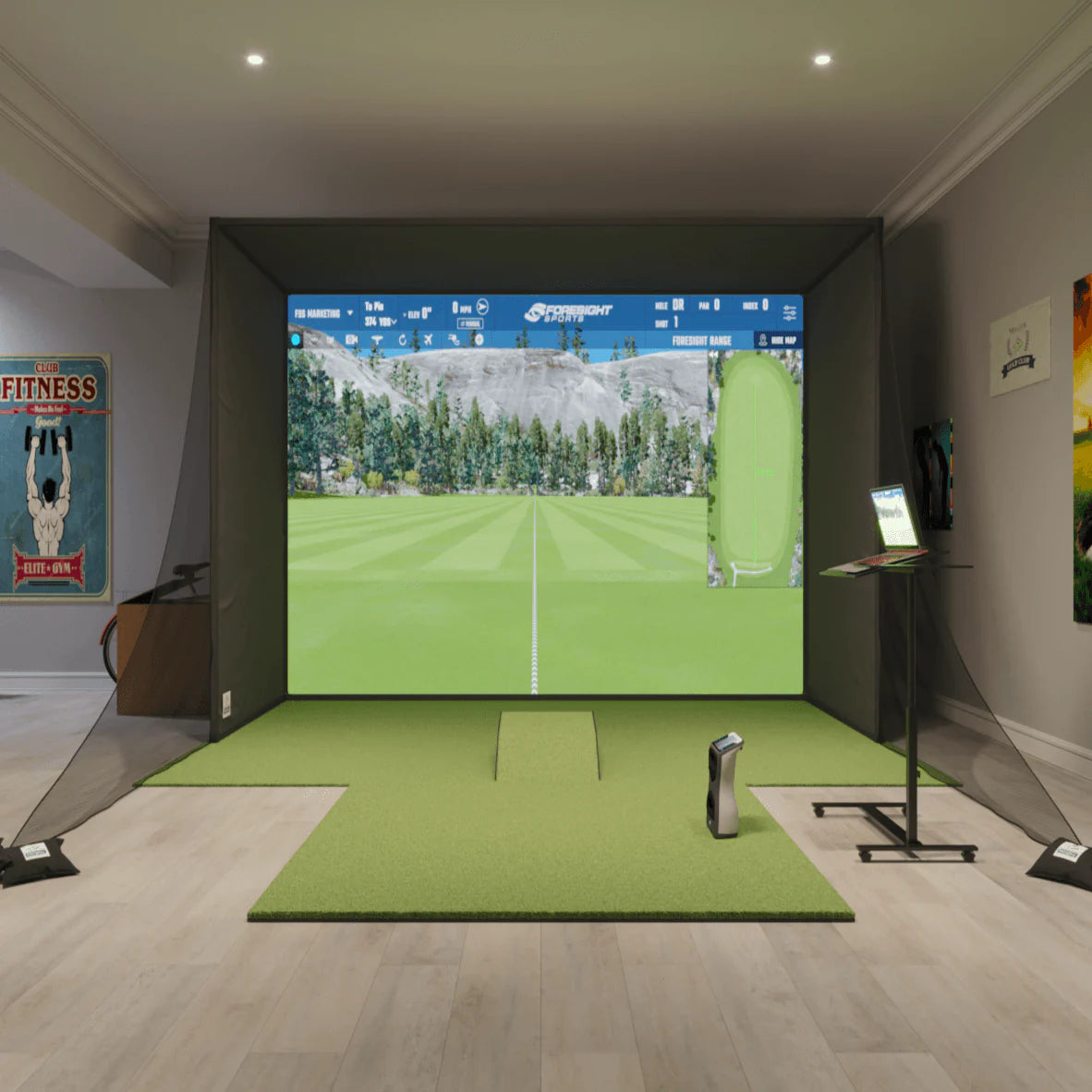 Foresight Sports GCQuad SwingBay Golf Simulator Package