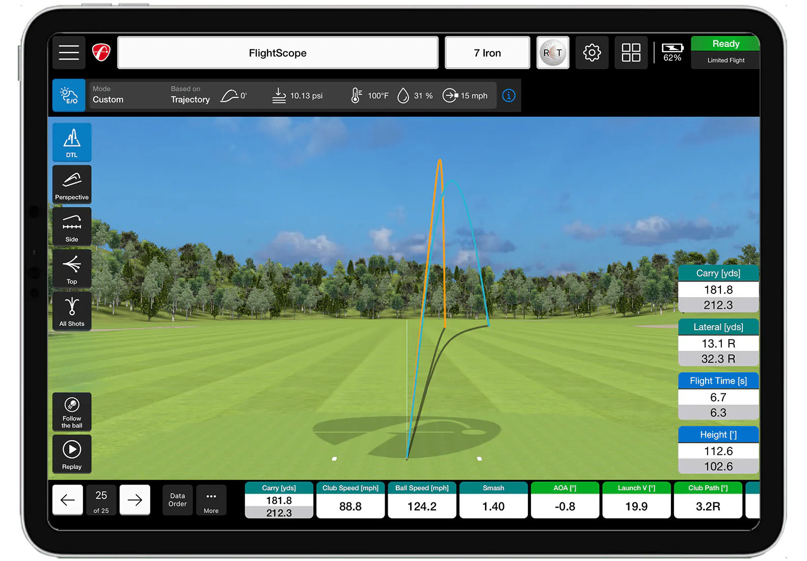 FlightScope Mevo+ Retractable Golf Simulator Package